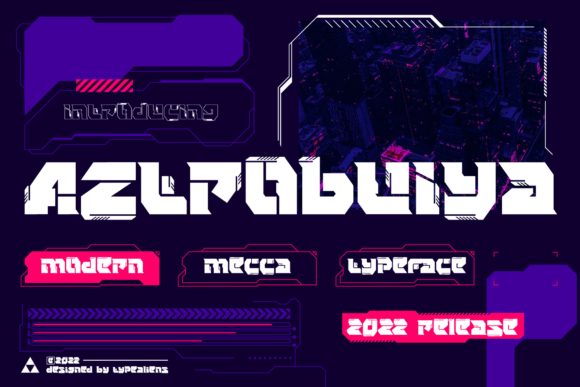 Aztrobuiya: A Futuristic Display Font for Bold Campaigns