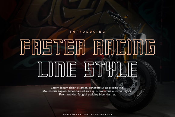 Faster Racing Line: A Bold Display Font for Business