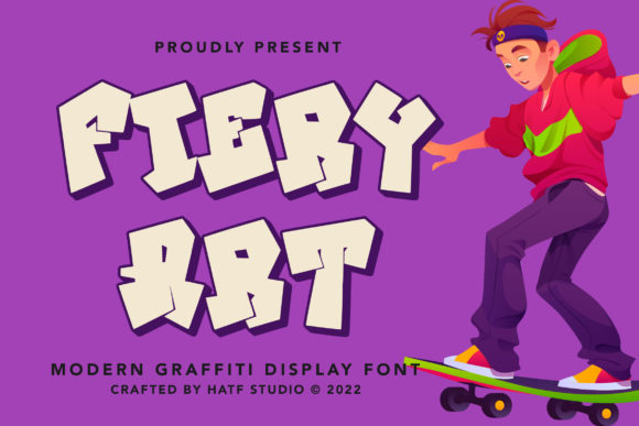 Fiery Art: A Bold Graffiti Display Font for Branding