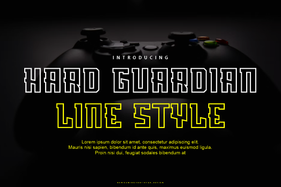 Hard Guardian Line: A Bold Display Font for Makers