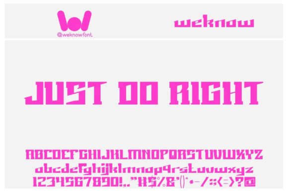 Just Do Right: A Quirky Display Font for Small Brands