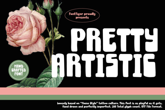 Pretty Artistic: A Bold Display Font for Editorial Design