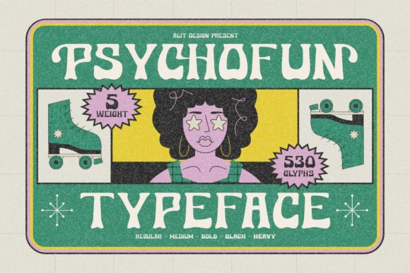 Psychofun: A Retro Display Font for Editorial Design
