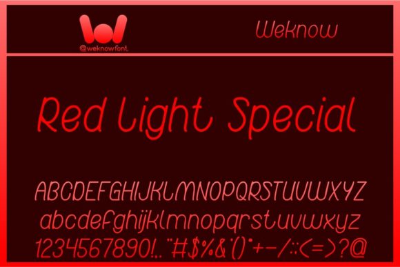 Red Light Special: A Bold Display Font for Campaigns